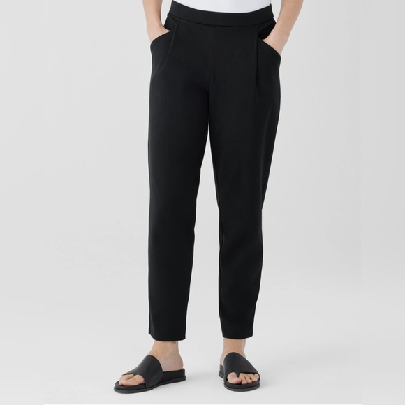 Eileen Fisher Women's Washable Flex Carrot Pants Black Size L - Picture 1 of 15